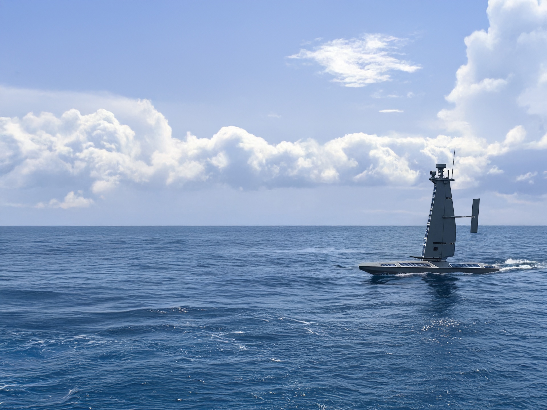 Uncrewed surface vehicle at sea