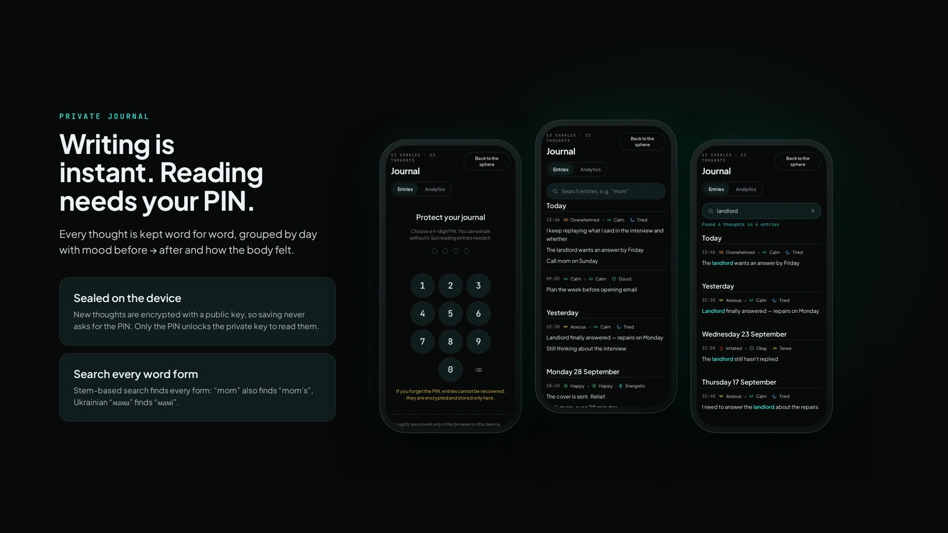 Exhale — Voice Journaling App — 5