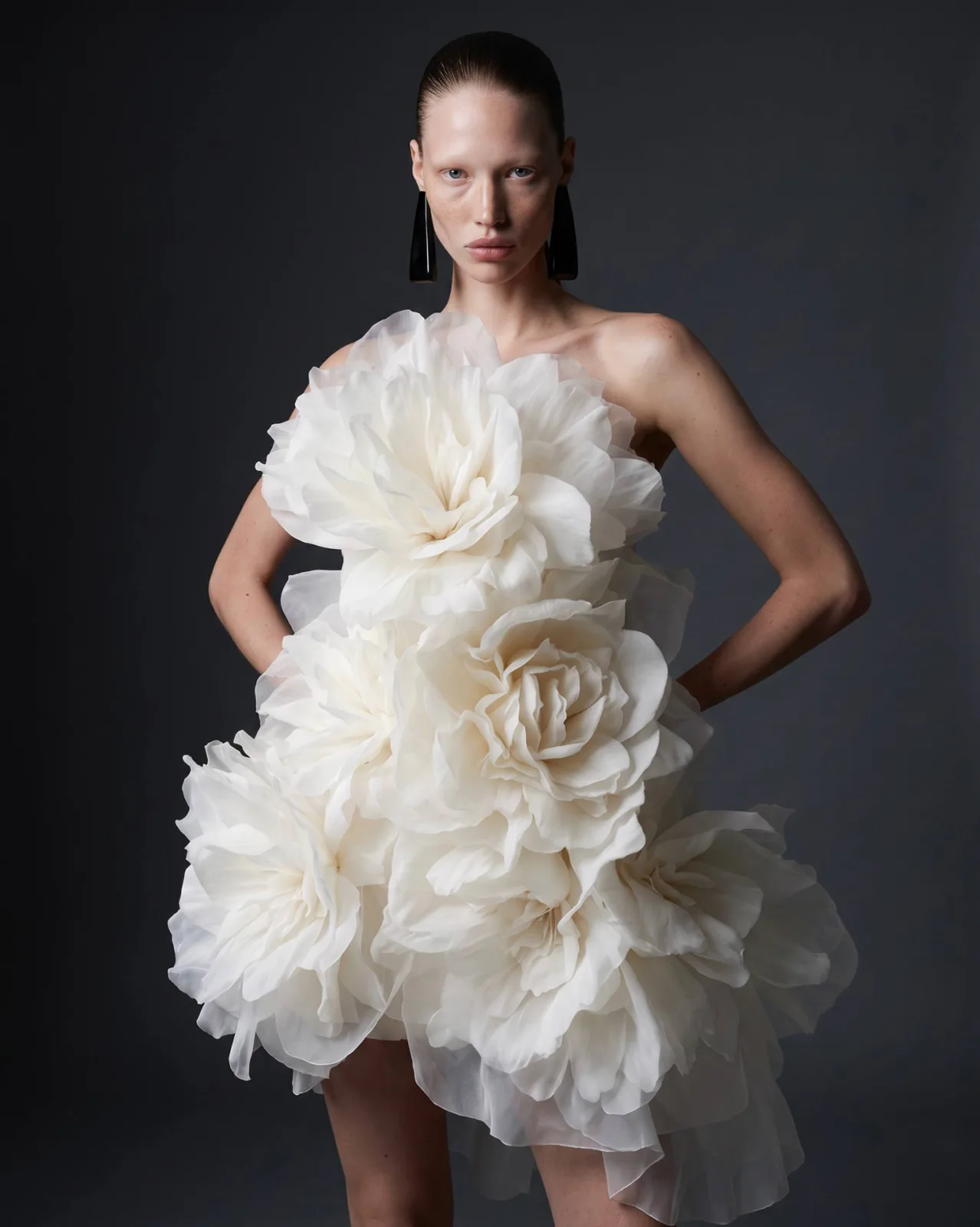 White Peony & Scarlet Mist — Couture Editorial — 2